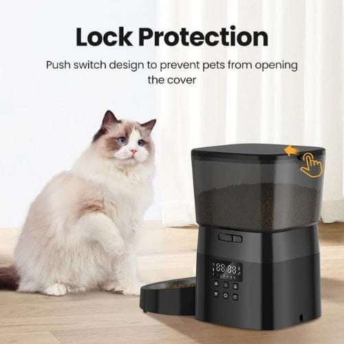 Rojeco Automatic Pet Feeder Versão WiFi 2L Preto - Alimentador Automático para Animais de Estimação - Item1