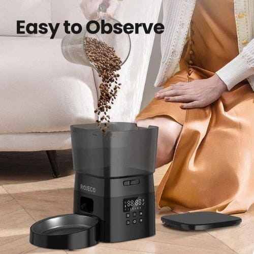 Rojeco Automatic Pet Feeder Versão WiFi 2L Preto - Alimentador Automático para Animais de Estimação - Item2