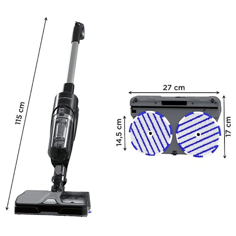 Rowenta X-Combo Allergy GZ3039WO Aspirador sin Cable / sin Bolsa Negro/Gris - Ítem5