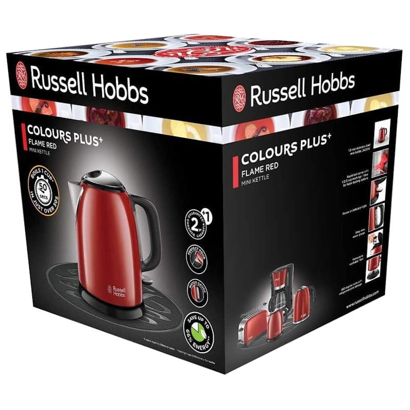 Hervidor Eléctrico Russell Hobbs Glass – 1,7L, 2200W, Iluminación