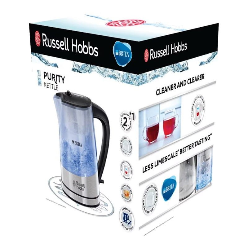 Russell Hobbs Bouilloire électrique Purity avec filtre Brita Noir/acier/transparent - Ítem4