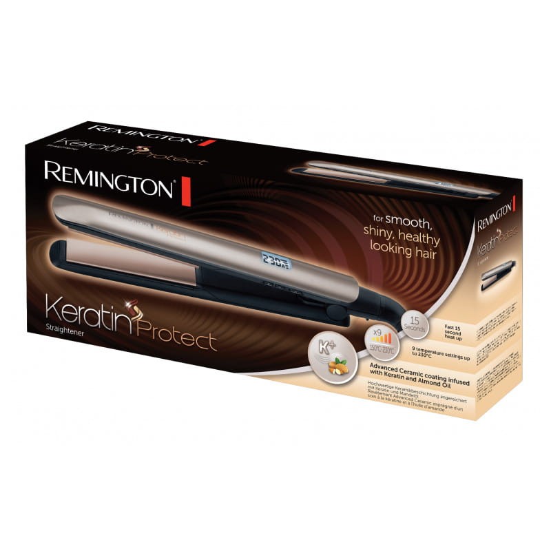 Plancha de pelo Remington S8540 Keratin Protect Negro/Bronce - Ítem1