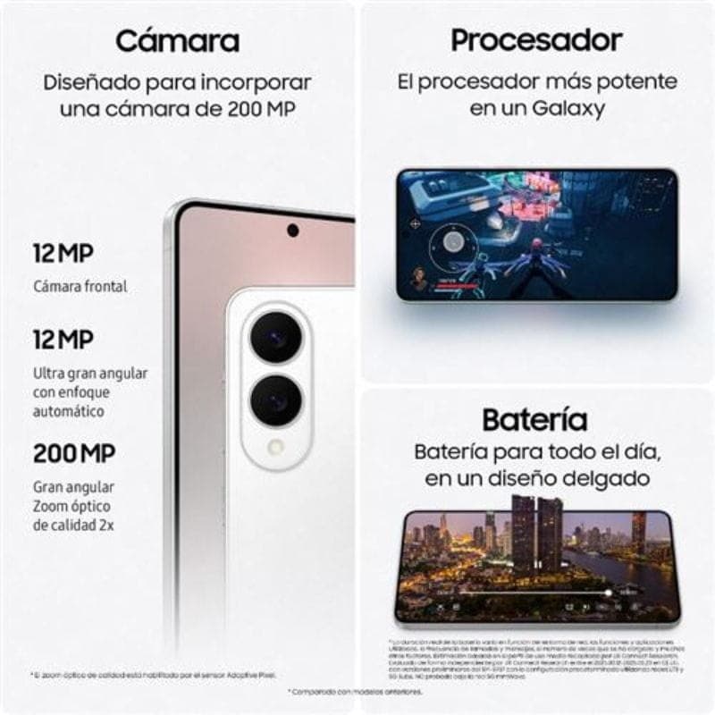 Samsung Galaxy S25 Edge 5G 12GB/256GB Titanium  Silver características de la cámara