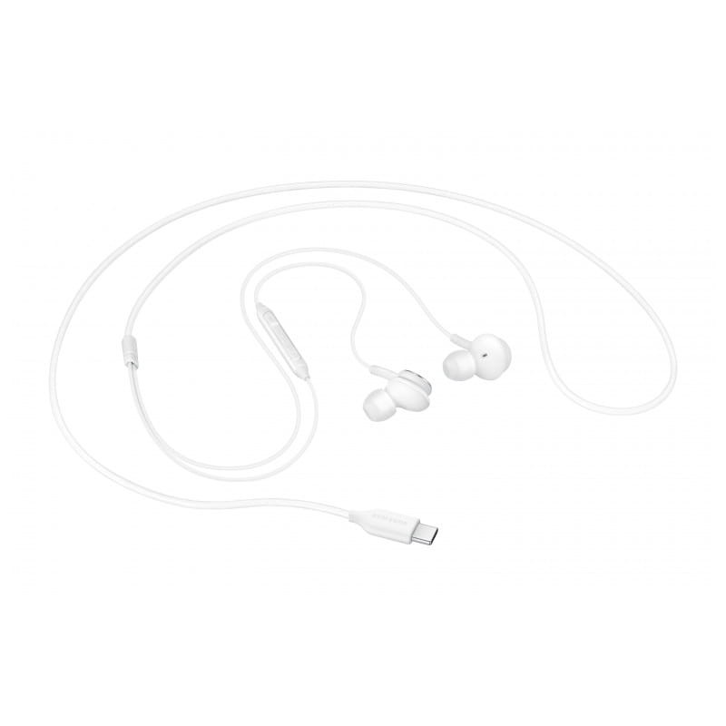 Auriculares de botón  Samsung EO-IC100, USB-C, Sonido AKG, Micrófono,  Botón, Negro