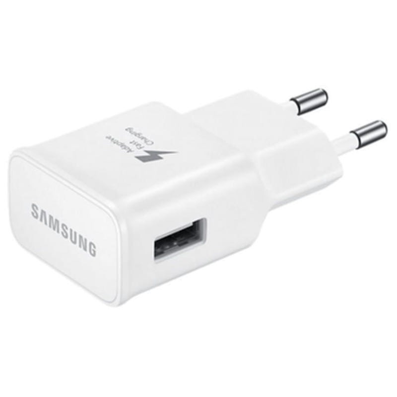 Chargeur compact USB/USB-C Samsung EP-TA20 en blanc