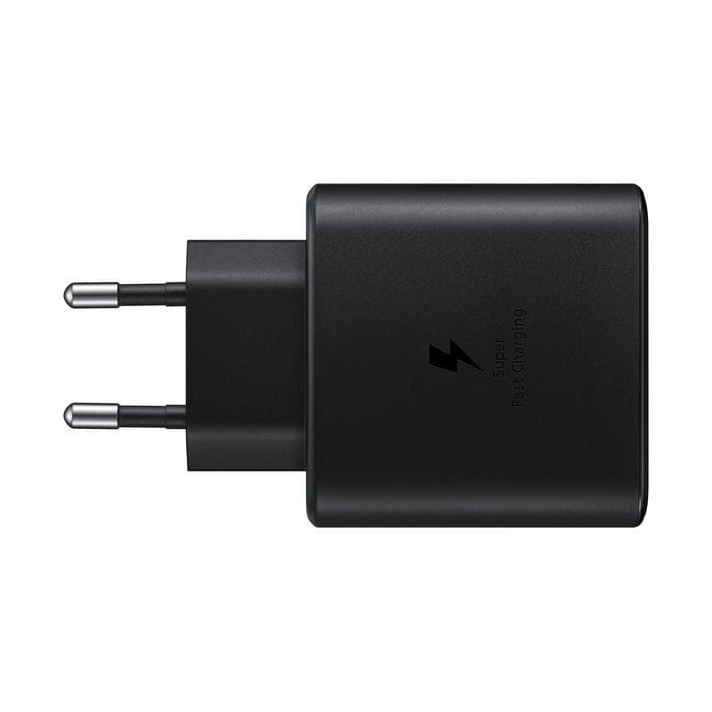 Frontal de Samsung EP-TA845XBEGWW Carregamento Super Rápido USB-C 45W Preto - Carregador