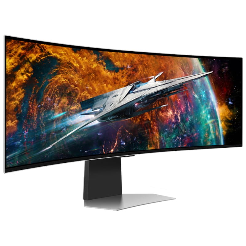Samsung G95SC 49 Dual QHD OLED UltraWide Courbé 240 Hz G-Sync Argent - Moniteur Gaming - Ítem1