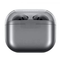 vue de face de l'étui de charge des Écouteurs Sans Fil Samsung Galaxy Buds3 Gris