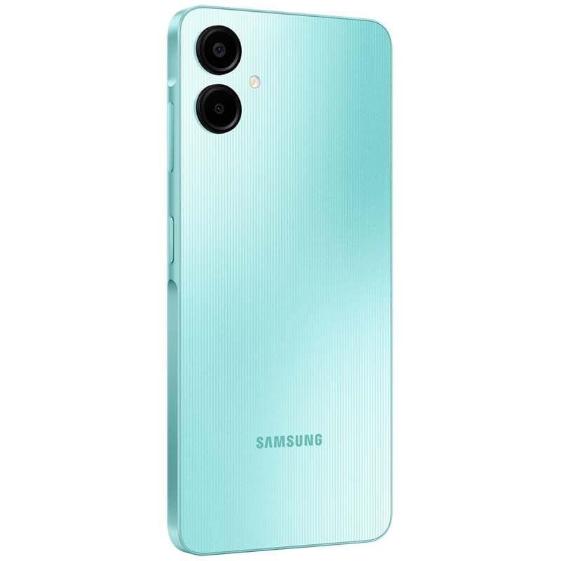 Samsung Galaxy A06 4G 4Go/64Go Vert Clair - vue arrière et côté droit