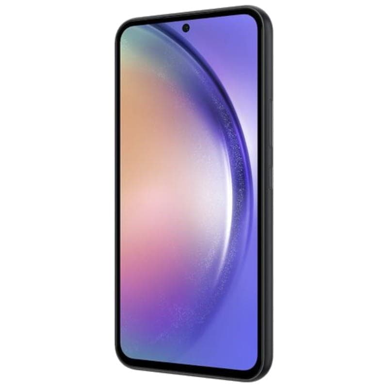Samsung Galaxy A54 5G 8 Go 256 Go Graphite reconditionné excellent état, écran bord à bord avec poinçon central et bords fins, profil noir élégant