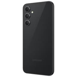 Samsung Galaxy A54 5G graphite reconditionné excellent état dos noir brillant trois capteurs photo alignés avec flash design épuré moderne élégance
