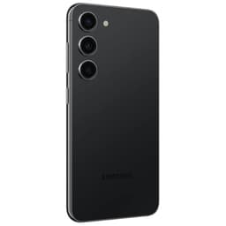 Vue arrière et latérale gauche du téléphone mobile Samsung Galaxy S23 5G 8Go/256Go Noir