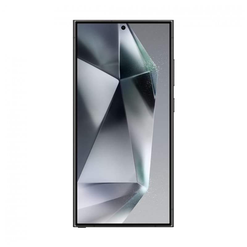 Samsung Galaxy S24 Ultra 5G preto renovado em excelente estado, tela grande sem bordas com furo central para câmera, design premium e acabamento elegante
