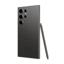 Samsung Galaxy S24 Ultra 5G 12GB/256GB Preto Recondicionado - Estado premium - vista traseira em ângulo com câmaras e caneta S Pen