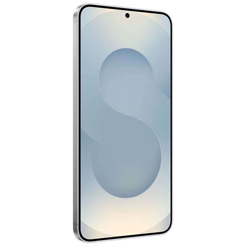 Samsung Galaxy S25+ 5G 12Go/256Go Gris - vue de face et côté gauche