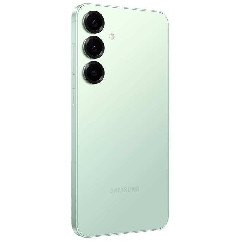 Samsung Galaxy S25+ 5G 12Go/256Go Menthe - vue arrière et côté droit
