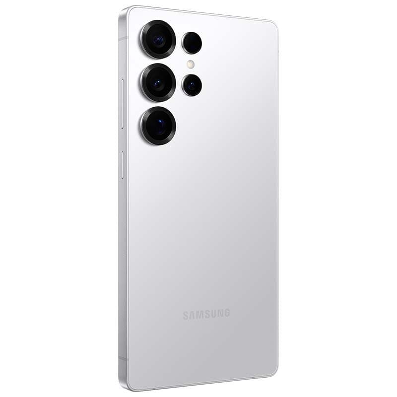 Samsung Galaxy S25 Ultra 5G 12Go/256Go Argent Titane - vue arrière et côté droit