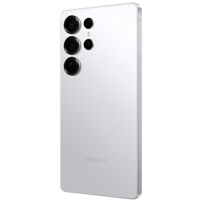 Samsung Galaxy S25 Ultra 5G 12Go/256Go Argent Titane - vue arrière et côté gauche