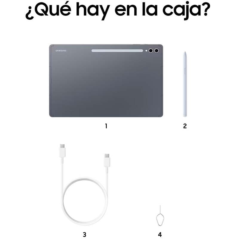 Samsung Galaxy Tab S10 Ultra 16GB/1TB Wi-Fi Gris - contenido de la caja