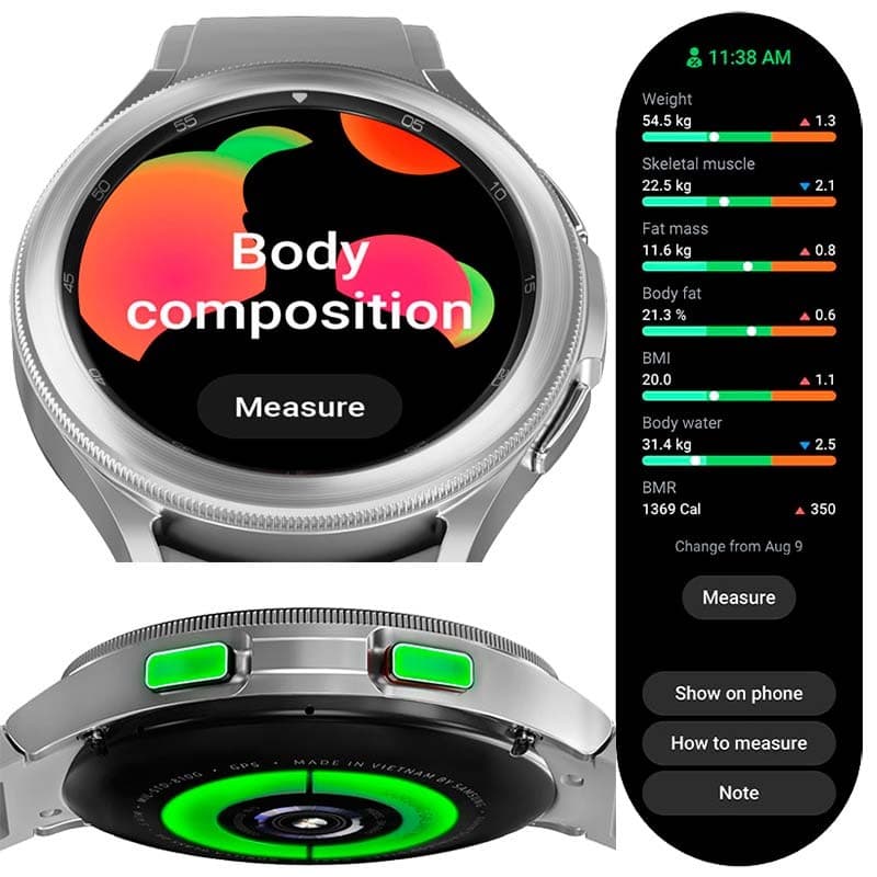 Montre connectée Samsung Galaxy Watch4 Classic Bluetooth 42mm - Composition corporelle