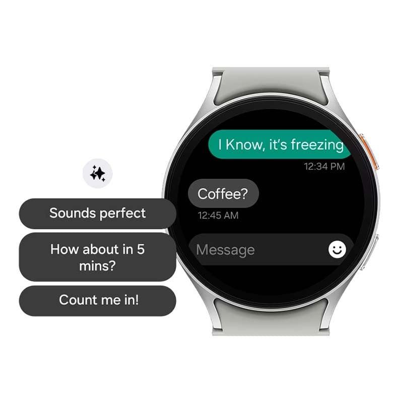 Smart responses do Relógio inteligente Samsung Galaxy Watch7 L300 40mm BT Verde