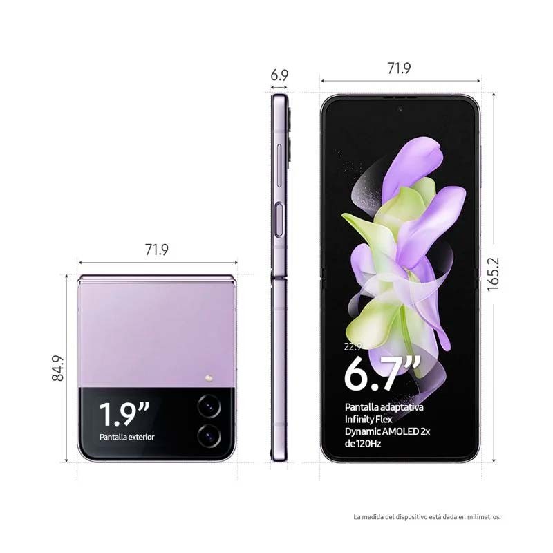 Teléfono móvil Samsung Galaxy Z Flip4 5G 128GB Violeta Renovado - Estado Excelente - Ítem3