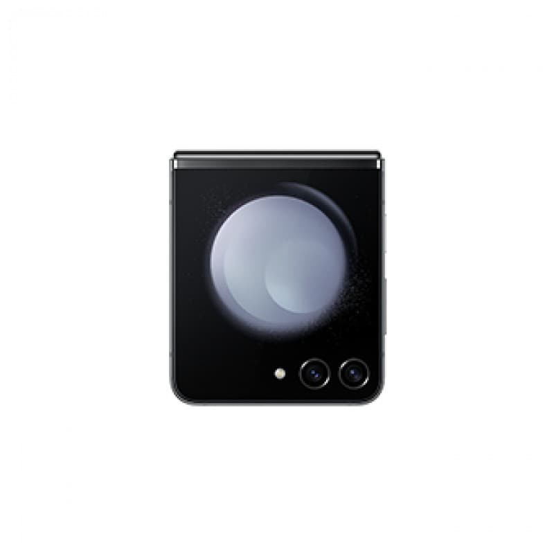 Samsung Galaxy Z Flip5 5G graphite reconditionné Bon état format pliable écran externe carré double capteur photo avant bords noirs finition brillante