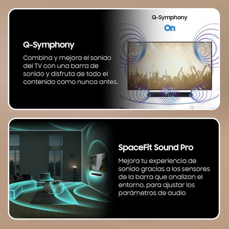 Samsung HW-S60D 5.0 canales Negro - Barra de sonido  Fotos reales compatibilidad con Q-Symphony