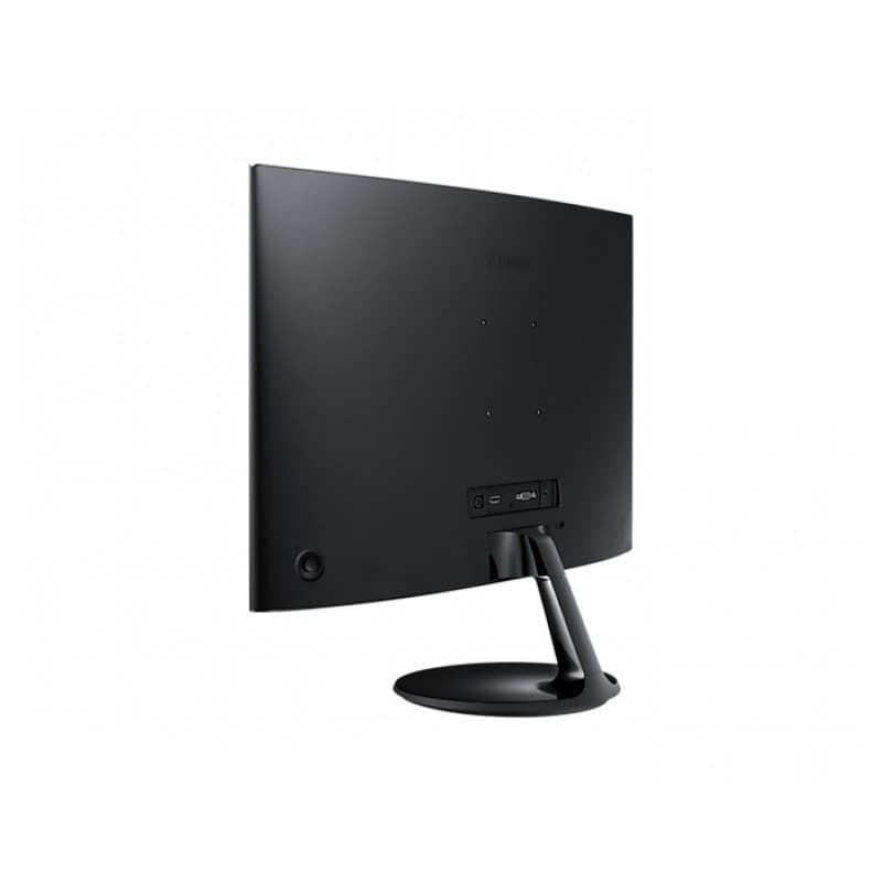 vista traseira e lateral direita do Monitor de Jogos Samsung LS24C360EAUXEN 24” Full HD 75hz Curvo
