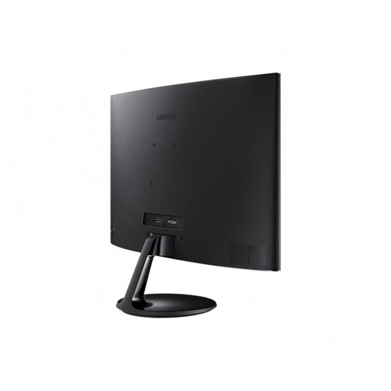 vista traseira e lateral esquerda do Monitor de Jogos Samsung LS24C360EAUXEN 24” Full HD 75hz Curvo