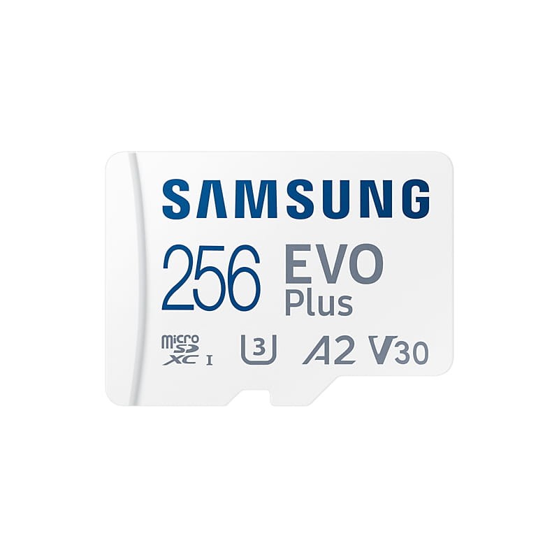 Samsung MicroSDXC EVO Plus 2021 256 Go Classe 10 UHS-I + Adaptateur