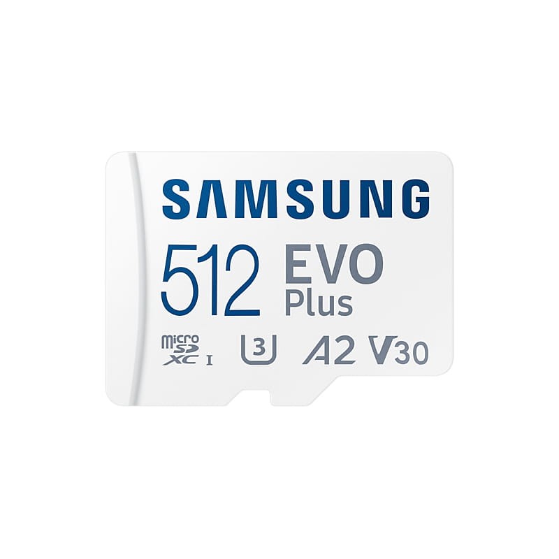 Samsung MicroSDXC EVO Plus 2021 512GB Class 10 UHS-I + Adapter