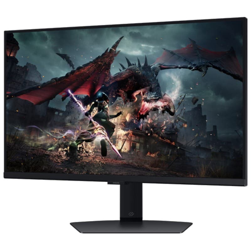Samsung Odyssey G5 G50D 27 QHD IPS FreeSync Preto - Monitor PC Vista Frontal Lado Esquerdo