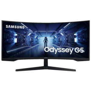 Samsung Odyssey G5 LC34G55TWWP 34 QHD VA UltraWide Incurvé 165Hz FreeSync Premium Noir - Moniteur gaming