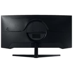 Vue arrière de Samsung Odyssey G5 LC34G55TWWP 34 VA UWQHD 1ms 165Hz UltraPanoramic Curved Noir - Moniteur Gaming