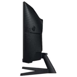 Latéral de Samsung Odyssey G5 LC34G55TWWP 34 VA UWQHD 1ms 165Hz UltraPanoramic Curved Noir - Moniteur Gaming