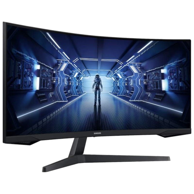 Couleurs vives de Samsung Odyssey G5 LC34G55TWWP 34 VA UWQHD 1ms 165Hz UltraPanoramic Curved Noir - Moniteur Gaming