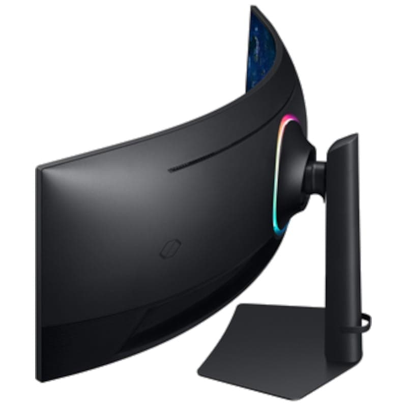Samsung Odyssey G95C 49 WDQHD VA UltraWide Curved 240 Hz FreeSync Noir - Moniteur de jeu Vue latérale arrière