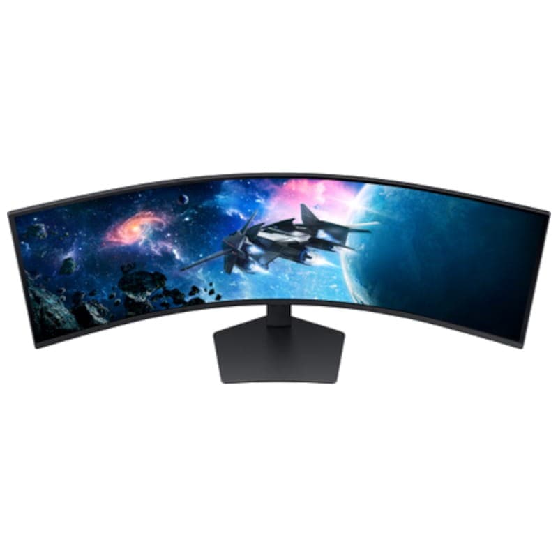 Samsung Odyssey G95C 49 WDQHD VA UltraWide Curved 240 Hz FreeSync Noir - Moniteur de jeu Vue avant supérieure