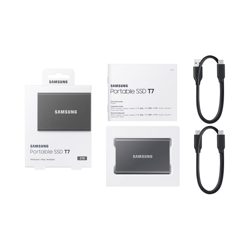 Samsung Portable SSD T7 2TB Gris - Ítem5
