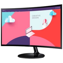 Samsung S36C 24 Full HD VA Incurvé FreeSync Noir - Moniteur PC Vue Avant Côté Gauche