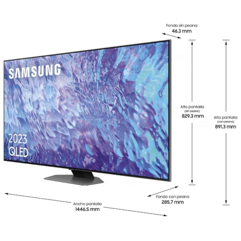 Samsung Series 8 QE65Q80CATXXH 65 QLED 4K Ultra HD Smart TV WiFi Gris - Televisor - Ítem6