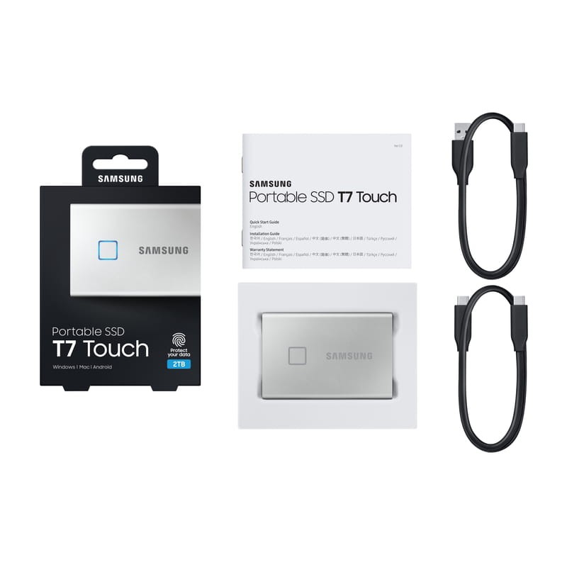 Samsung SSD Portable T7 Touch 2To Argent - Ítem6