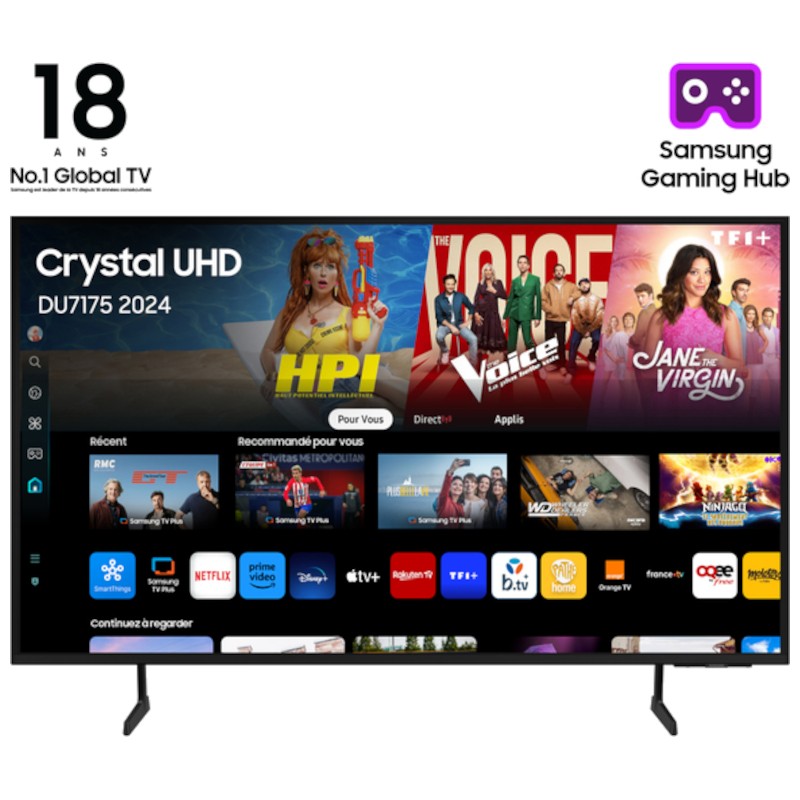 Téléviseur intelligent Samsung 55 TU55DU7175 55 pouces 4K UHD - Télévision - Ítem1