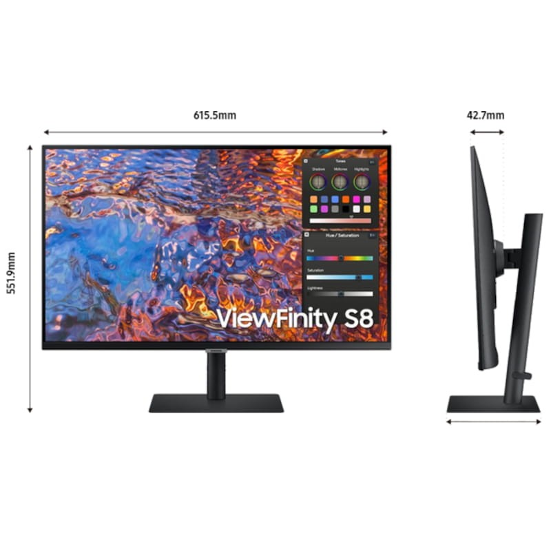 Samsung ViewFinity S8 LS27B800PXUXEN 27 IPS 4K Ultra HD Noir – Moniteur d'ordinateur - Ítem10