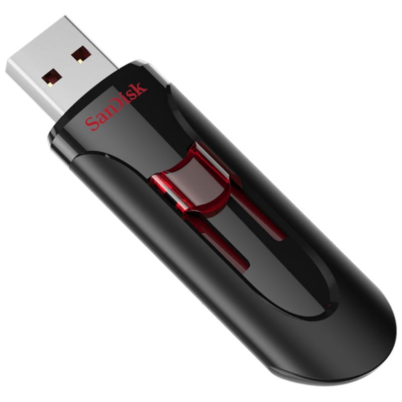 SanDisk Cruzer Glide 64GB USB 3.0 Negro/Rojo - Pendrive USB - Ítem