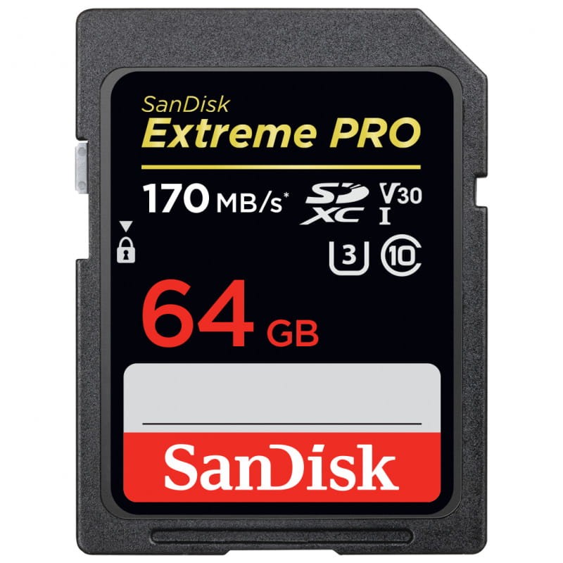 SanDisk Extreme PRO SDXC 64 GB UHS-I Clase 10 U3 V3