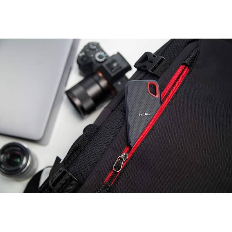 Mochila de bolso preta SanDisk Extreme portátil de 1 TB