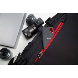 Mochila de bolso preta SanDisk Extreme portátil de 1 TB
