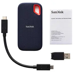 Unidade e Cabo SanDisk Extreme Portátil de 1 TB Preto